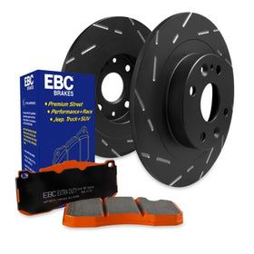 EBC Brakes Front Stage 15 Kits Orangestuff Brake Pads and USR Slotted Rotors Ram TRX | Jeep Grand Wagoneer 6.4L 2020+