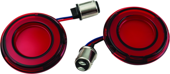 Kuryakyn Tracer L.E.D. Rear Turn Signal Insert Red Light Red Lens 1157
