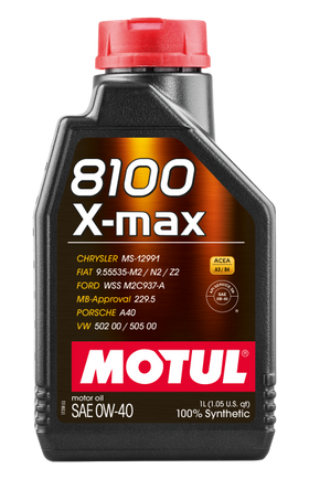 8100 X-MAX 0W-40 Engine Oil (1 Liter) - Motul 104531