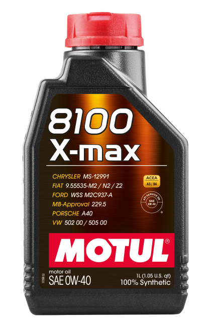8100 X-MAX 0W-40 Engine Oil (1 Liter) - Motul 104531