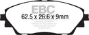 EBC 2020+ Mazda CX-30 2.5L Greenstuff Front Brake Pads-2