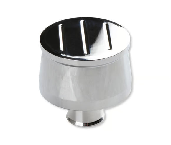 Mr. Gasket Breather Cap - Chrome Plated Aluminum with Ball Milled Top