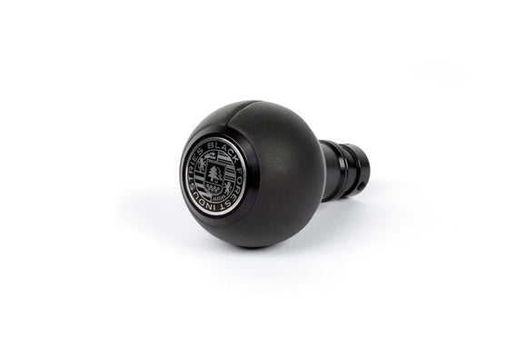 BFI GS2 Heavy Weight Shift Knob - Black Nappa Leather - Black Anodized (MINI Fitment)