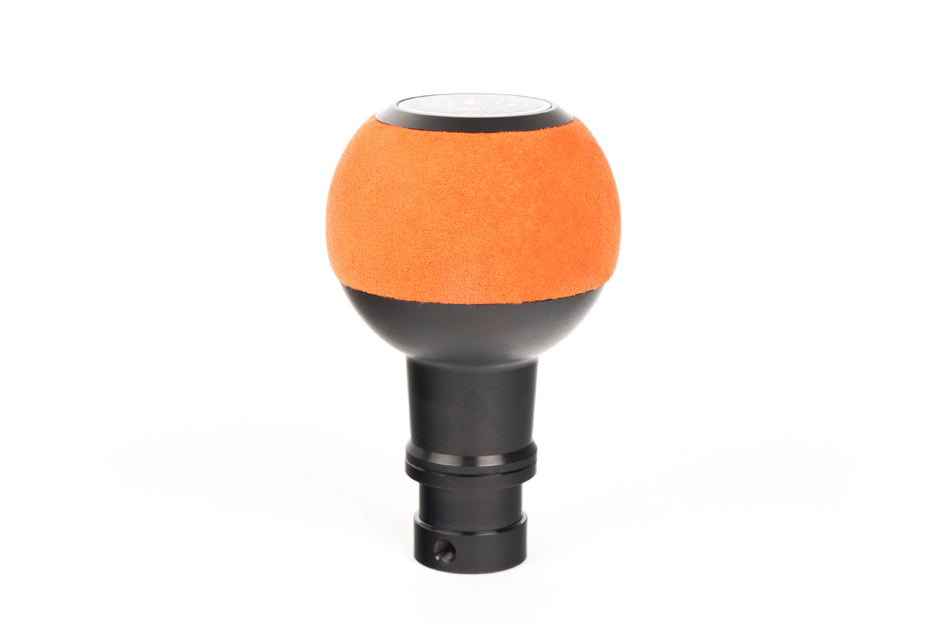 BFI GS2 Heavy Weight Shift Knob - Orange Alcantara - Black Anodized (MINI Fitment)