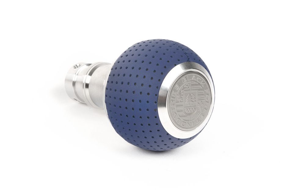 BFI GS2 Heavy Weight Shift Knob - Porsche Maritime Blue Air Leather (MINI Fitment)