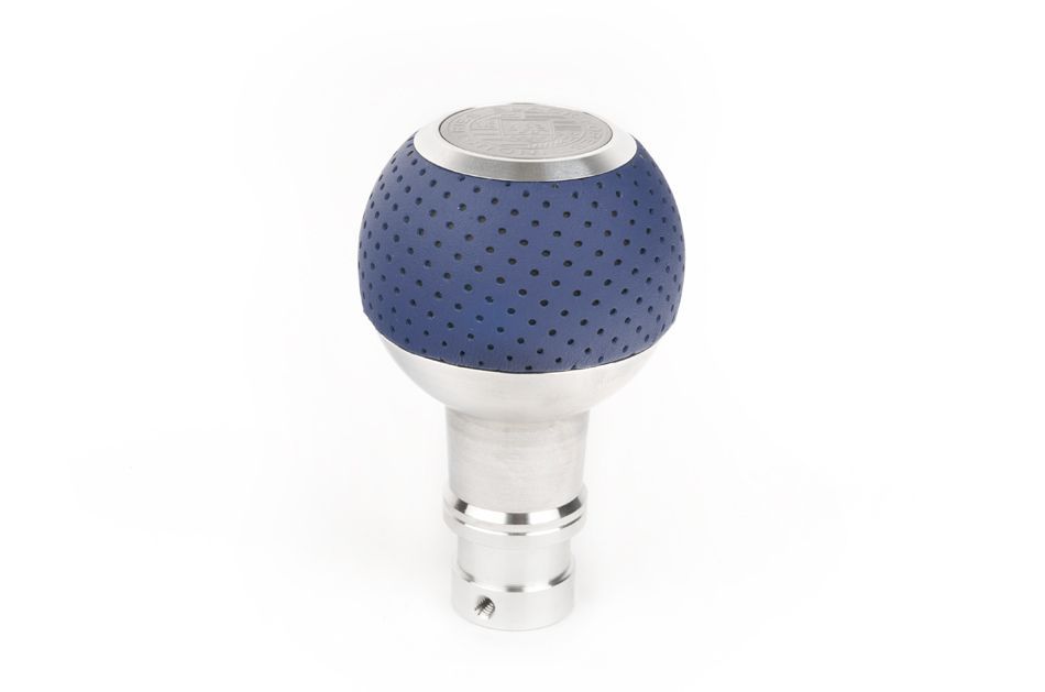 BFI GS2 Heavy Weight Shift Knob - Porsche Maritime Blue Air Leather (MINI Fitment)