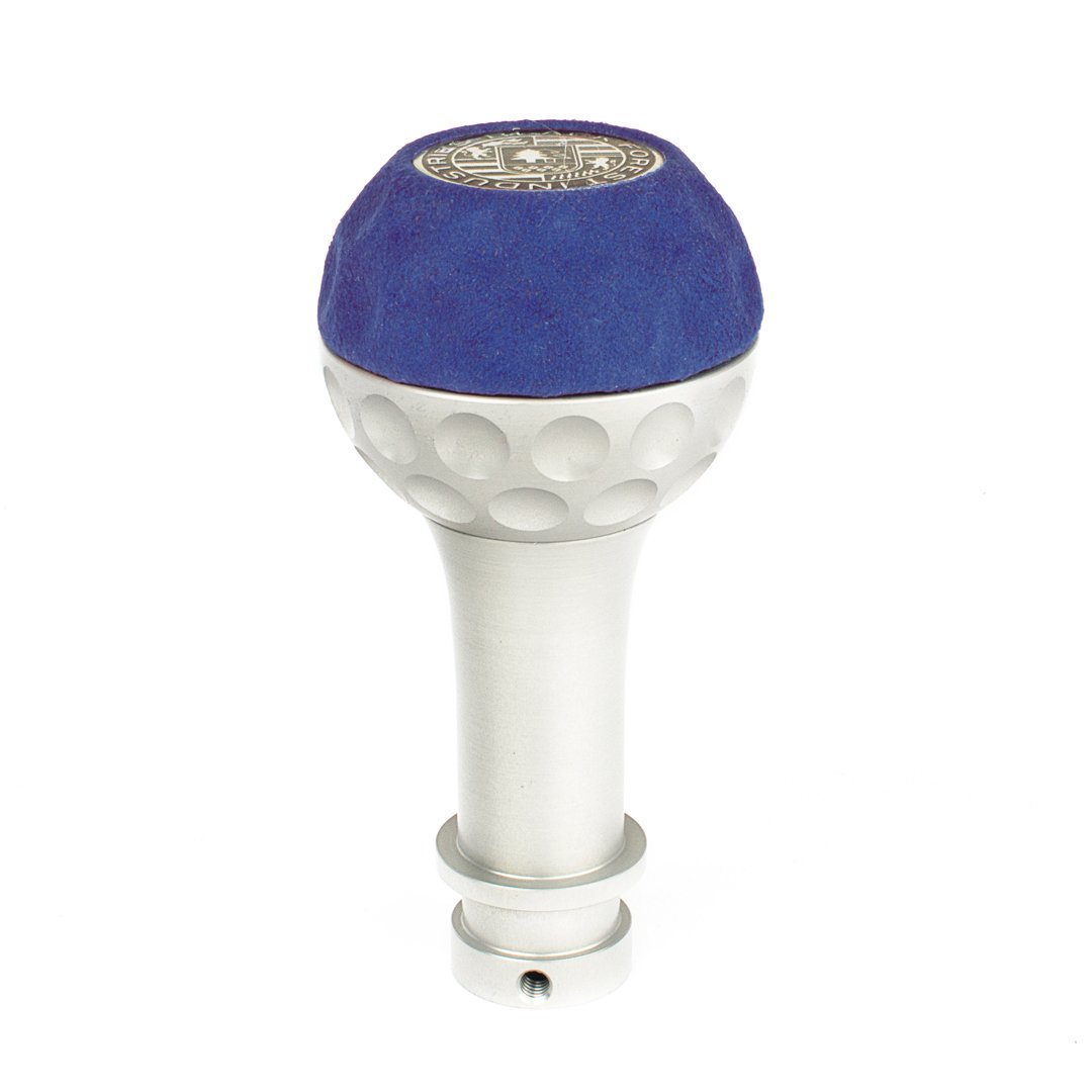 BFI Heavy Weight Shift Knob - Golf Ball - Blue Alcantara (VW/Audi Fitment)
