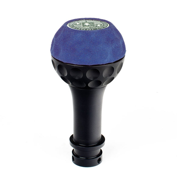 BFI Heavy Weight Shift Knob SCHWARZ - Golf Ball - Blue Alcantara (VW/Audi Fitment)