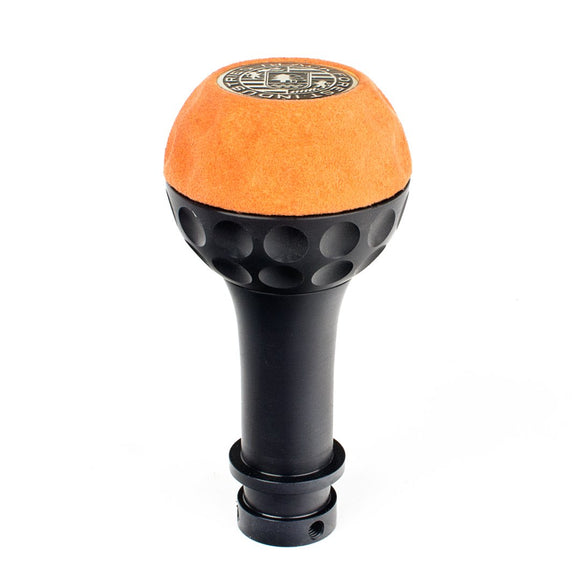 BFI Heavy Weight Shift Knob - Golf Ball - Orange Alcantara (VW/Audi Fitment) - Black Anodized