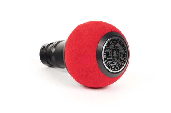 BFI GS2 Heavy Weight Shift Knob - Red Alcantara - Black Anodized (BMW Fitment)