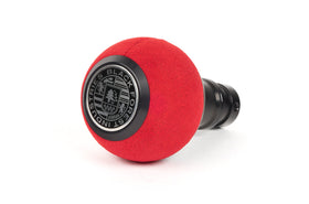 BFI GS2 Heavy Weight Shift Knob - Red Alcantara - Black Anodized (BMW Fitment)