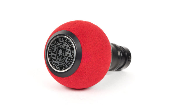 BFI GS2 Heavy Weight Shift Knob - Red Alcantara - Black Anodized (Mini Fitment)