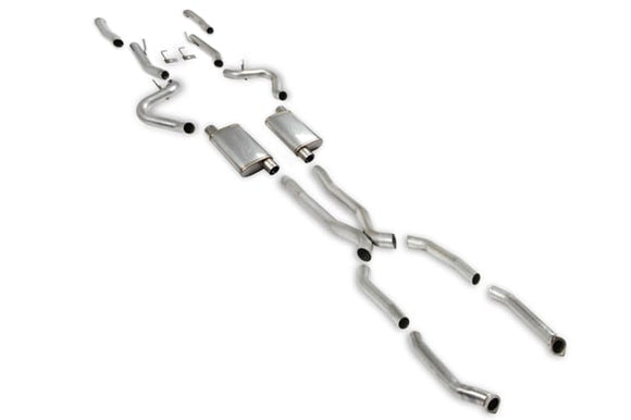 HOOKER BLACKHEART 2.50-INCH 304 STAINLESS STEEL HEMI SWAP EXHAUST SYSTEM - 111-INCH WHEELBASE