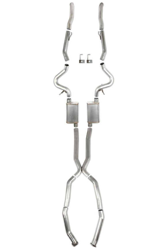 HOOKER BLACKHEART 2.50-INCH 304 STAINLESS STEEL HEMI SWAP EXHAUST SYSTEM - 108-INCH WHEELBASE