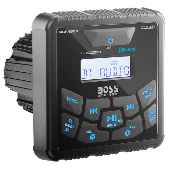 Boss Audio Systems Marine Gauge Receiver / Bluetooth / No CD / USB / AM / FM
