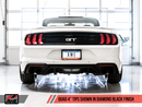 AWE Touring Edition Cat-back Exhaust for the 2018+ Mustang GT - Quad Diamond Black Tips-1