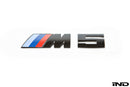 IND F10 M5 Painted Trunk Emblem - Black Chrome-2