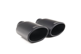 MILLTEK NON-RESONATED CAT-BACK EXHAUST SYSTEM B9 S5 COUPE/CABRIO NON SPORT DIFF CERAKOTE BLACK OVAL TIPS - 0