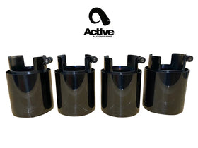 100mm Tips for Active G80 Exhaust – black finish 2021+ M3 / M4