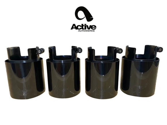 100mm Tips for Active G80 Exhaust – black finish 2021+ M3 / M4