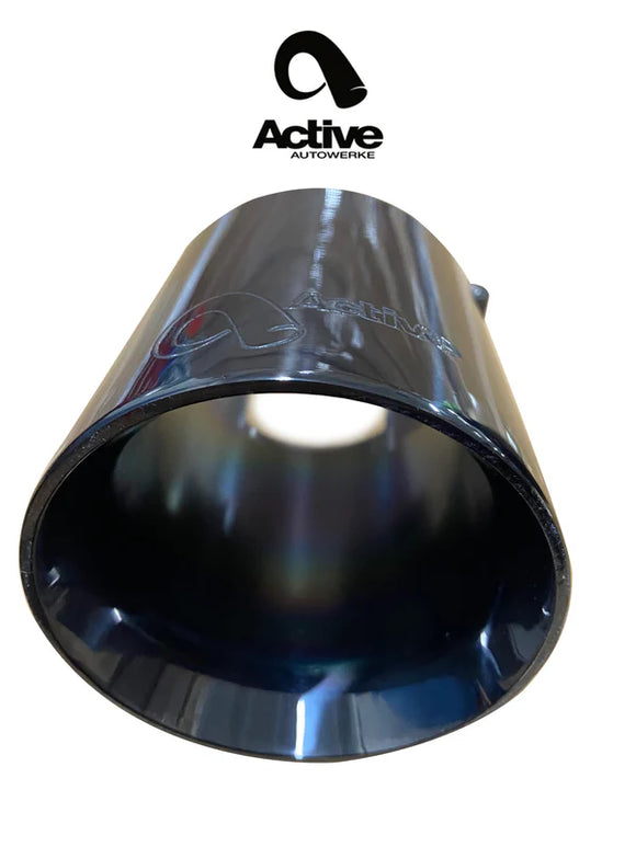100mm Tips for Active G80 Exhaust – black finish 2021+ M3 / M4