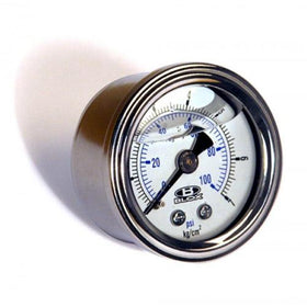 BLOX Racing Liquid-Filled Fuel Pressure Gauge Kit (w/ banjo bolt adapter)