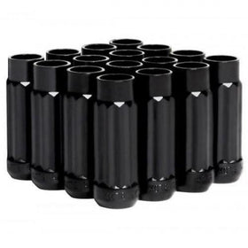 BLOX Racing 12-Sided P17 Tuner Lug Nuts 12x1.5 - Black Steel - Set of 16