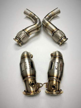 Evolution Racewerks 200 Cell Catted Downpipe Kit - BMW / F90 M5 / S63M