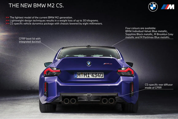 BMW G87 M2 CS Carbon Rear Diffuser