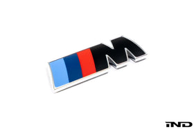 BMW M Fender Emblem - Gloss Black with Chrome Surround - 0