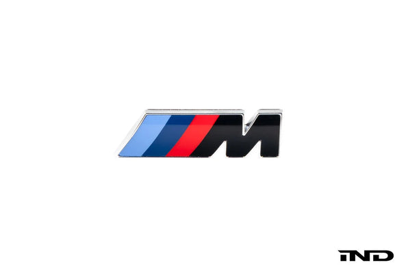 BMW M Fender Emblem - Gloss Black with Chrome Surround