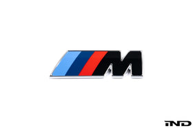 BMW M Fender Emblem - Gloss Black with Chrome Surround