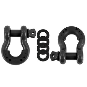 Borne Off-Road 3/4 Steel D-Ring Shackle Set 2 Pieces - Gun Metal - 0