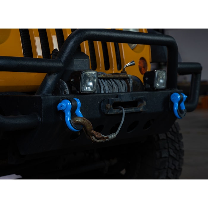 Borne Off-Road 3/4 Steel D-Ring Shackle Set 2 Pieces - Gun Metal