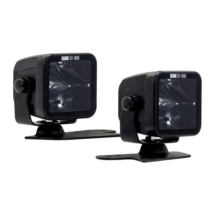 Borne Off-Road 21+ Bronco Light Pods 2pc Ditch 3x3 Flood