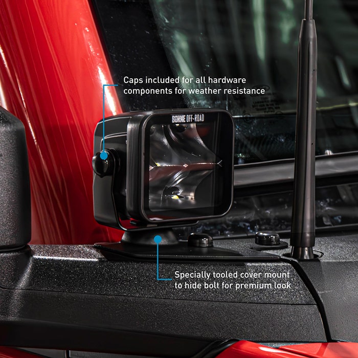 Borne Off-Road 21+ Bronco Light Pods 4pc Ditch 3x3 Spot