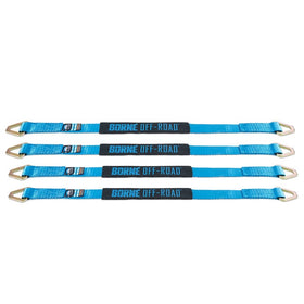 Borne Off-Road Vehicle Ratchet Tie-Down Kit (4 pack) Blue - 0