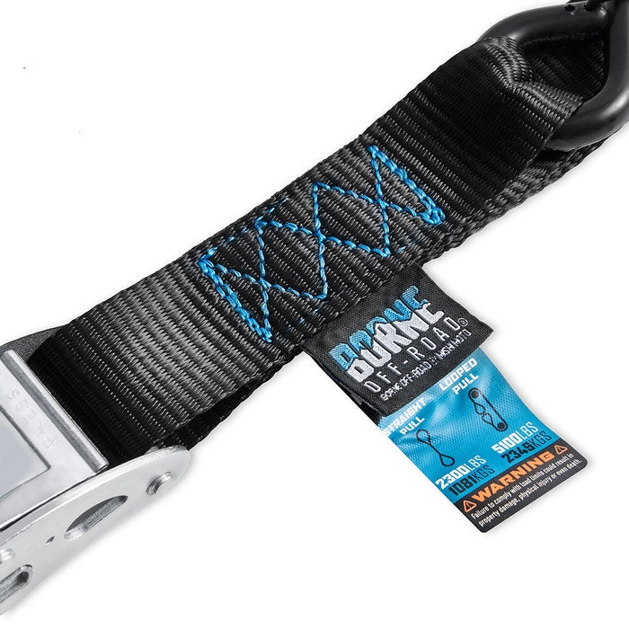 Borne Off-Road Cam Buckle Tie-Down Kit (2-Pack) Black - 0
