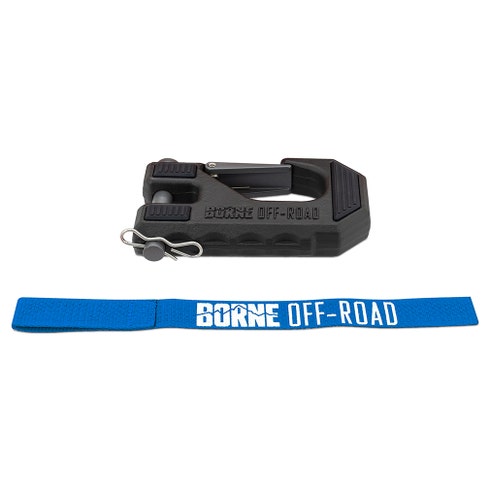Borne Off-Road Winch Hook & Hand Strap - Blue
