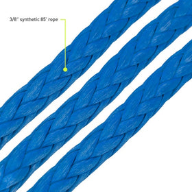 Borne Off-Road Synthetic Rope - 3/8in x 85ft - Blue - 0