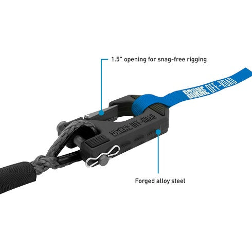 Borne Off-Road Winch Hook - 3/8in Rope - Hand Strap - Grey - 0
