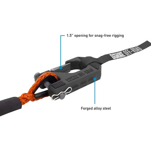 Borne Off-Road Winch Hook - 3/8in Rope - Hand Strap - Orange - 0