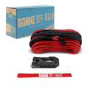 Borne Off-Road Winch Hook - 3/8in Rope - Hand Strap - Red-1