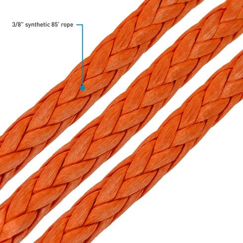 Borne Off-Road Synthetic Rope - 3/8in x 85ft - Orange