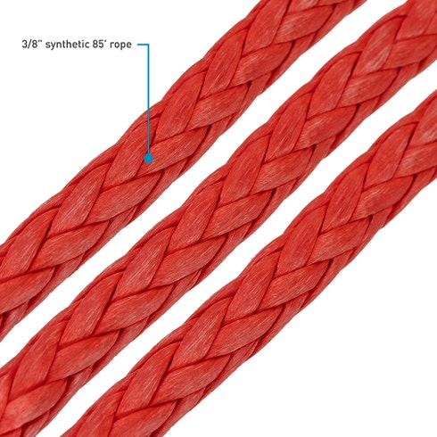 Borne Off-Road Synthetic Rope - 3/8in x 85ft - Red
