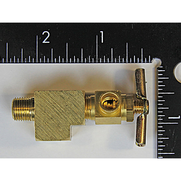 Assembly, Petcock Valve with 1/8" NPT Street Tee Fitting EACH