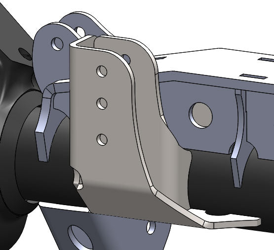 Artec Industries Raised Tracbar Bracket For 3 1/2 In Diameter Front Axle