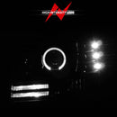 ANZO 1992-1996 Ford F-150 Projector Headlights w/ Halo Black w/ Side Markers and Parking Lights-3