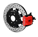 Wilwood Combination Parking Brake Rear Kit 12.19in Drilled Red Civic / Integra Disc 2.39 Hub Offset-1
