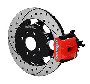 Wilwood Combination Parking Brake Rear Kit 12.19in Drilled Red Civic / Integra Drum 2.46 Hub Offset